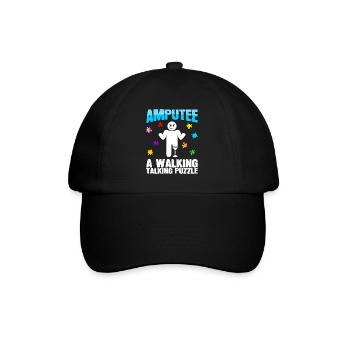 Amputierter Gehender Sprechender - Baseballkappe - Schwarz/Schwarz - Vorne