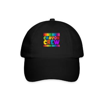 Crayon Crew Färbung Künstlerische Zeichnung Farbe - Baseballkappe - Schwarz/Schwarz - Vorne