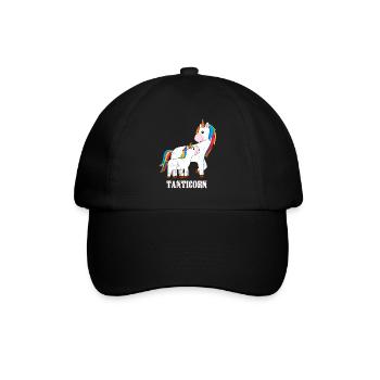 Einhorn cool Muttertag Tanten Einhörner - Baseballkappe - Schwarz/Schwarz - Vorne