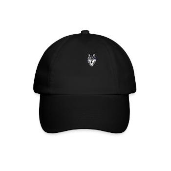 Tête de loup motif d’animal sauvage imprimé avec loup - Casquette classique - noir/noir - Devant