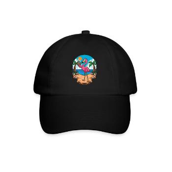 Flamingo - Baseball Cap - black/black - Front