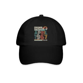 Avril 1967 anniversaire avril 1967 cadeau 1967 - Casquette classique - noir/noir - Devant