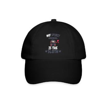 Mon don animal spirituel Drôle de paresseux - Casquette classique - noir/noir - Devant