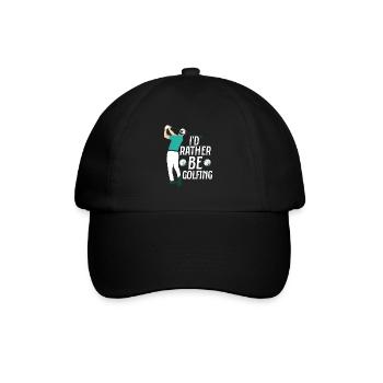 I'd Rather Be Golfing Par Tee Golfing - Baseballkappe - Schwarz/Schwarz - Vorne