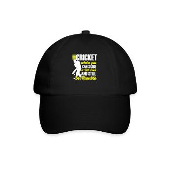 Cricket where you can score - Baseball Cap - black/black - Front