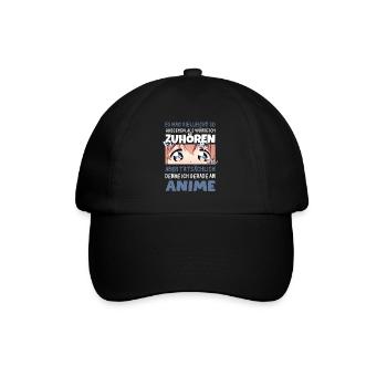 Sarkastisches Kawaii Statement für Manga-Liebhaber - Baseballkappe - Schwarz/Schwarz - Vorne