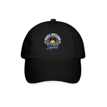Whale Watching Whale Watching Orca Blue Whale - Baseball Cap - black/black - Front
