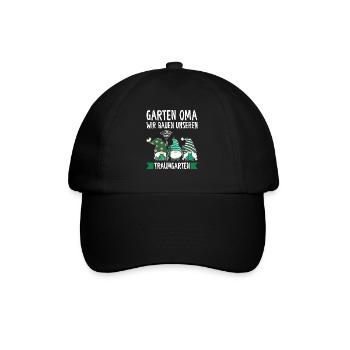 Garten Oma Gnome Großmutter Geschenk - Baseballkappe - Schwarz/Schwarz - Vorne