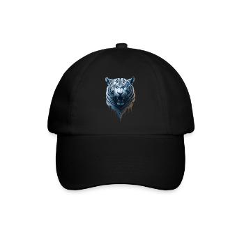 WILDES WHITE TIGER DESIGN - Baseballkappe - Schwarz/Schwarz - Vorne