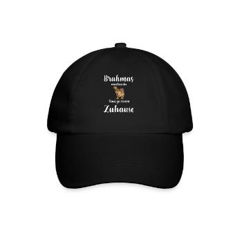 Brahma Hühner I Chicken Geflügel Motiv für - Baseballkappe - Schwarz/Schwarz - Vorne