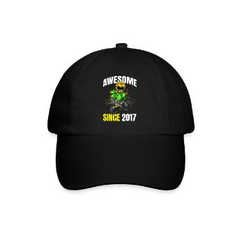 Genial seit 2017 - 6. Dirt Bike Rider Geburtstag - Baseballkappe - Schwarz/Schwarz - Vorne
