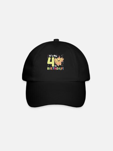 Axolotl pour les enfants de 4 ans - Casquette classique - noir/noir