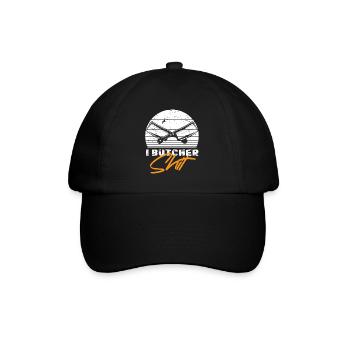 Metzger Fleischer Sprücher I Metzgerei - Baseballkappe - Schwarz/Schwarz - Vorne
