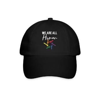 Nous sommes tous humains Rainbow Pride Mois LGBTQ Gay - Casquette classique - noir/noir - Devant