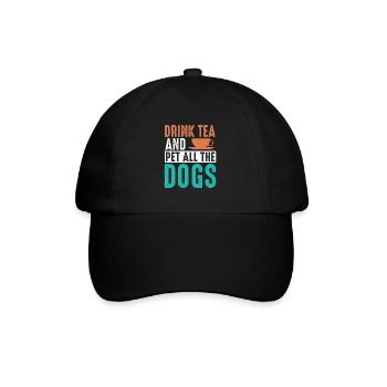 Boire du thé Pet Dogs Chai Buveur - Casquette classique - noir/noir - Devant