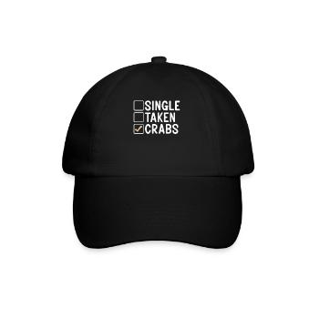 Krabbenliebhaber Geschenke - Baseballkappe - Schwarz/Schwarz - Vorne