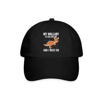 Wallaby Better Than Therapy - Baseballkappe - Schwarz/Schwarz - Vorne