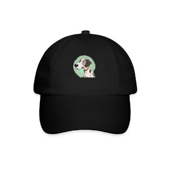 Chien dans le style comique - Casquette classique - noir/noir - Devant