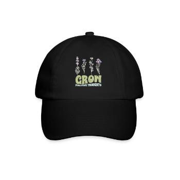 Vintage Grow Positive Thoughts Plant Lover - Baseball Cap - black/black - Front
