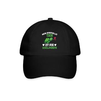 Mein spirituelles Tier Geschenk Ozean Schildkröte - Baseballkappe - Schwarz/Schwarz - Vorne