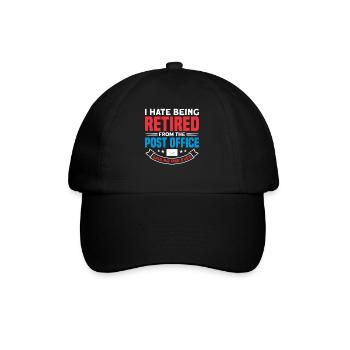 Postbote Briefträger Brief Paketdienst Geschenk - Baseballkappe - Schwarz/Schwarz - Vorne