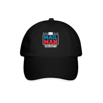 Postbote Briefträger Brief Paketdienst Geschenk - Baseballkappe - Schwarz/Schwarz - Vorne