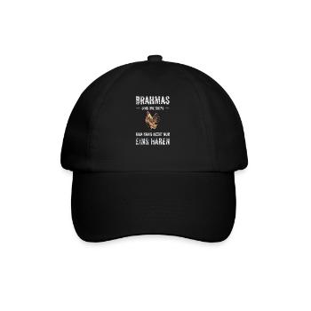 Brahma Hühner I Chicken Geflügel Motiv für - Baseballkappe - Schwarz/Schwarz - Vorne