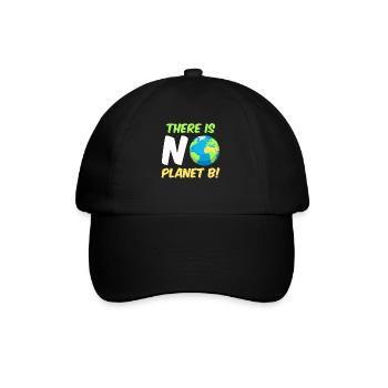 There is no Planet B Umweltschutz Mission Erde - Baseballkappe - Schwarz/Schwarz - Vorne