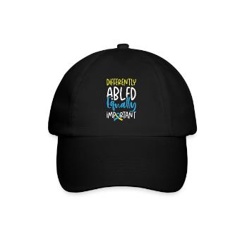 Welt-Down-Syndrom-Tag Bewusstsein Autismus Band - Baseballkappe - Schwarz/Schwarz - Vorne