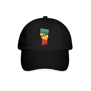 Juneteenth Protest Fist 1865 Schwarze FreiheitJune - Baseballkappe - Schwarz/Schwarz - Vorne