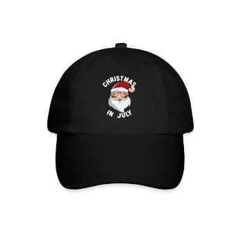 Weihnachten im Juli Santa Beach Urlaub Weihnachten - Baseballkappe - Schwarz/Schwarz - Vorne