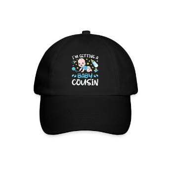 I'm Getting A Baby Cousin Baby Team Gender Reveal - Baseball Cap - black/black - Front