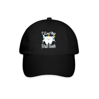 I lost my first tooth Tooth Fairy - Baseball Cap - black/black - Front