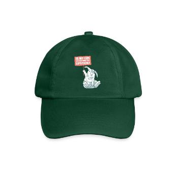 Rabbit and lipstick conservationists - Baseball Cap - bottle green - Front