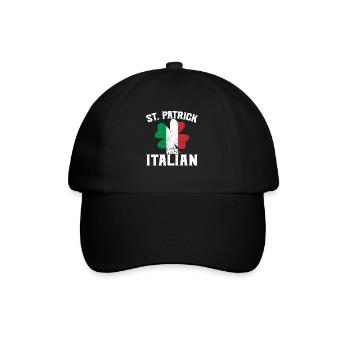 Lustiger St. Patrick's Day St. Patrick war Italien - Baseballkappe - Schwarz/Schwarz - Vorne