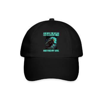 Tauchen Taucher Taucherin - Baseballkappe - Schwarz/Schwarz - Vorne