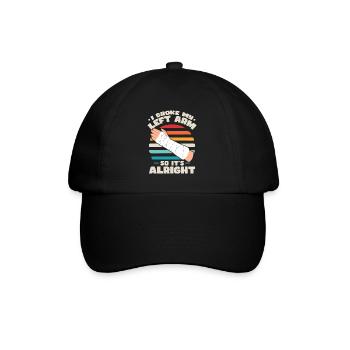 Bras cassé drôle - Casquette classique - noir/noir - Devant