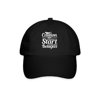 Beluga Whale Beluga Whale Whale Watching Dolphin Dolphin - Baseball Cap - black/black - Front