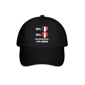 Pérou et France 100% génial Drapeaux - Casquette classique - noir/noir - Devant
