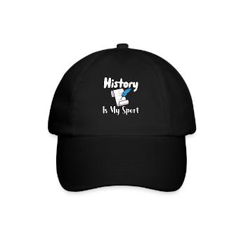 Geschichte ist mein Sport - Baseballkappe - Schwarz/Schwarz - Vorne