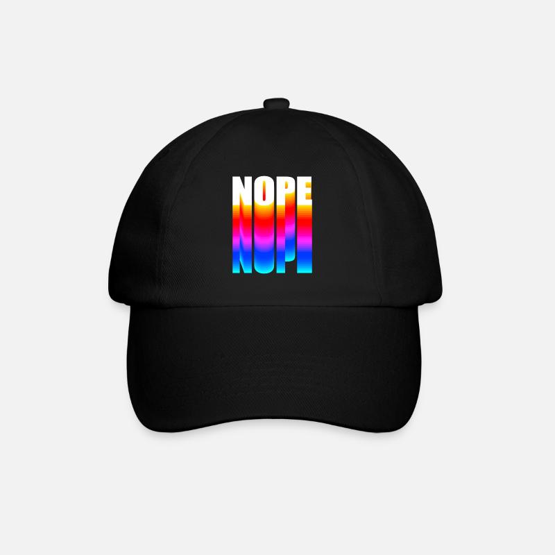 Nope NOPE nope - Baseballkappe - Schwarz/Schwarz