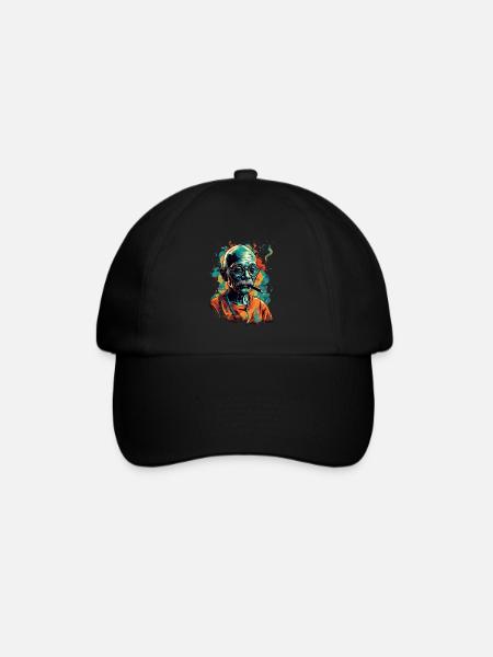 Lauréat du prix Nobel de la paix Mahatma Gandhi Gift - Casquette classique - noir/noir