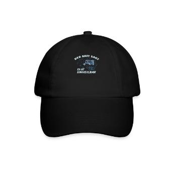 Fußballzubehör Geschenkidee Fußballfan - Baseballkappe - Schwarz/Schwarz - Vorne