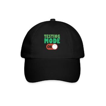 Testing Mode On Motivational Test Day Teacher - Baseballkappe - Schwarz/Schwarz - Vorne