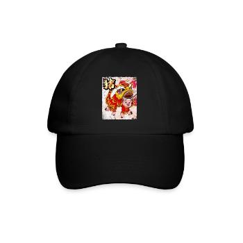 Année du Cochon Nouvel An lunaire chinois - Casquette classique - noir/noir - Devant