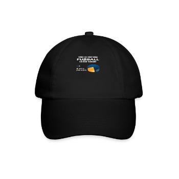 Fußballzubehör Geschenkidee Fußballfan - Baseballkappe - Schwarz/Schwarz - Vorne