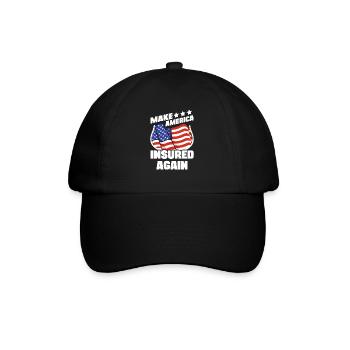 Make America Insured Again Insurnace Consultant - Baseballkappe - Schwarz/Schwarz - Vorne