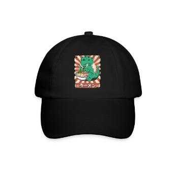 Ramen T-rex Soupe de nouilles Ramen - Casquette classique - noir/noir - Devant