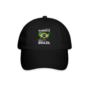 Né: Brésil, Brésil, Américain, États-Unis - Casquette classique - noir/noir - Devant