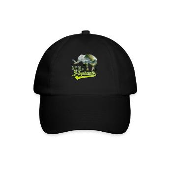 Save the Elephants Artenschutz bedrohte Arten - Baseballkappe - Schwarz/Schwarz - Vorne
